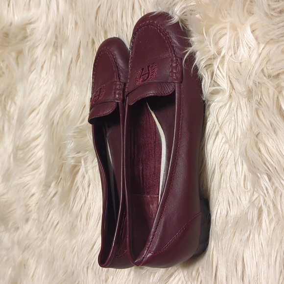Etienne Aigner Juliana burgundy leather low heel loafers size 6.5 - Picture 5 of 8